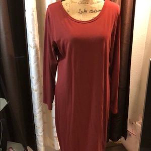 LuLaRoe Solid Debbie Copper Red XL Polyester